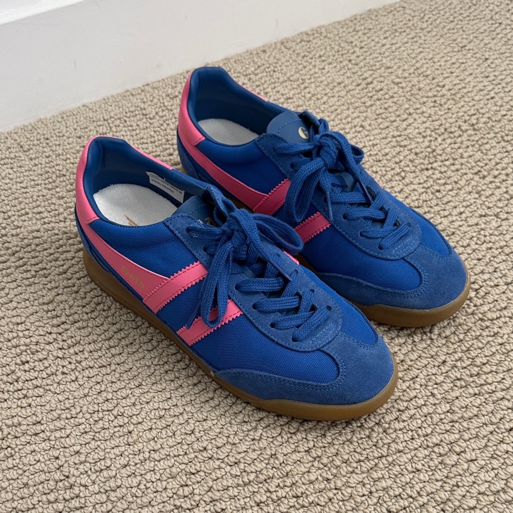 Women’s Gola Tornado Blue and Pink Casual Lace-Up Sneakers
